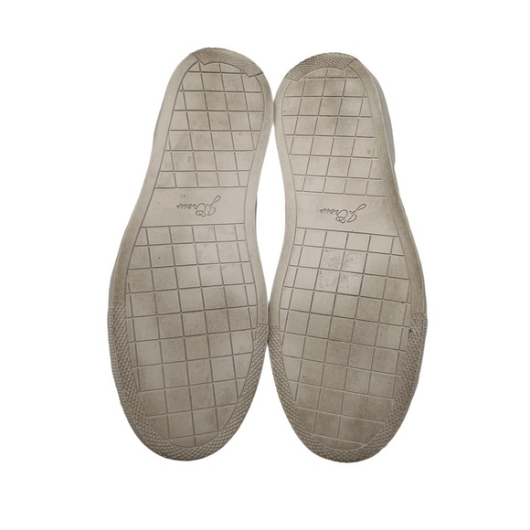 J. Crew Saturday White Blue Stripe Lace Up Sneakers Size 6 Men's - Picture 9 of 9